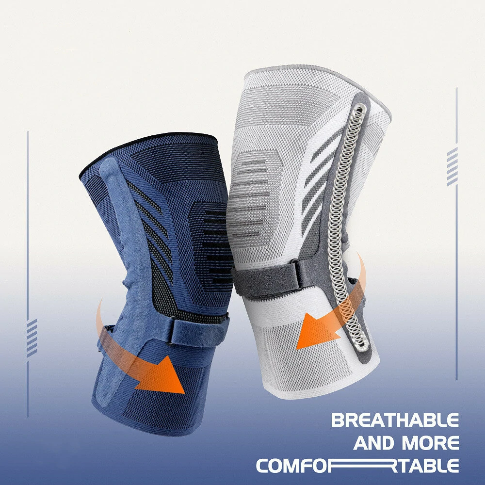 (image for) Breathable Sports Knees Protection Pads Pressure Adjustment Anti-slip Design Fitness Trainer for Running Ball Games Outdoors