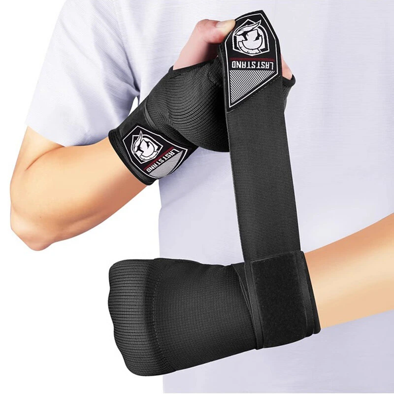 (image for) KALOAD 1 Pair Boxing Hand Wraps Inner Half Finger Gel Boxing Gloves With Long Wrist Strap for Men Women Karate Equipment Protective Gel